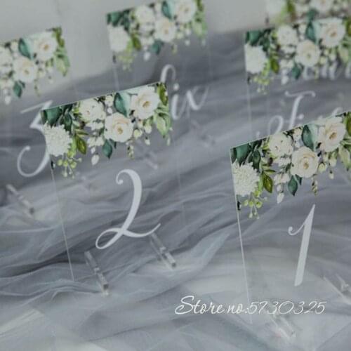 Acrylic Table Numbers Clear Acrylic Table Number Signage Wedding Decor Event Signs Personalized Modern Wedding Table Number