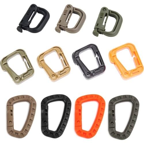 Ar 15 Tactical vest accessories molle mouth D shape buckle carabiners quickdraws for hunting backpack airsoft climbing bag