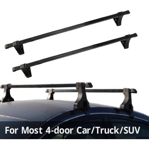 1 Pair 48inch Car Roof Rack Cross Bars 48" roof Rack Crossbar Roof Luggage Carrier Roof Rail 35KG/75LBS For 4-door car/truck/SUV