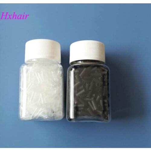 Freeshipping - 10000pcs Simple Shrinkable Tube / Black & Transparent / Hair Extension Tools