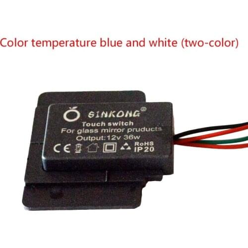 Two-color/Monochrome Buckle Type 3050 Smart Touching Sensor On/Off Switch for Bathroom Mirror LED Lamp Home Bathroom Accessories