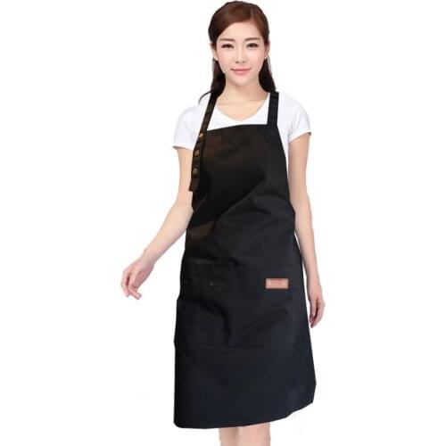 Pure Color Cooking Kitchen Apron For Woman Men Chef Waiter Cafe Shop BBQ Hairdresser Aprons Custom Logo Gift Bibs Wholesale