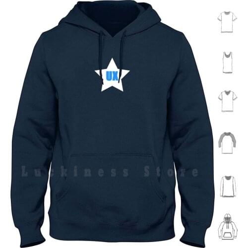 Ux Star Hoodie Long Sleeve Ux Ui Designer Developer Tech It Code Programmer Illustrator Trending Whats Trending