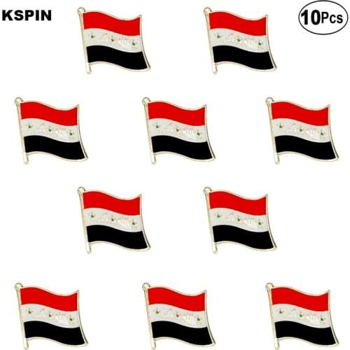 Iraq Flag Lapel Pin Flag badge Brooch Pins Badges 10Pcs a Lot
