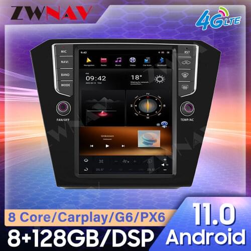 For Volkswagen VW Passat B8 Magotan 128GB Verticl Screen Android9 multimedia Player GPS Audio Radio Auto Stereo Head Unit 2014