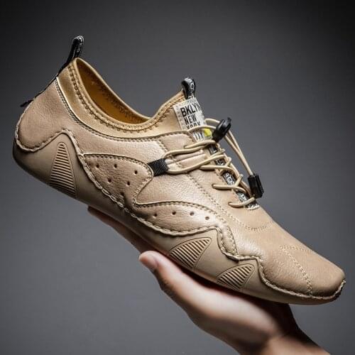 Octopus Men Casual Shoes Casual Lace Up Loafers Men Moccasin Leather Casual Men Shoes Flats Fashion Sneakers