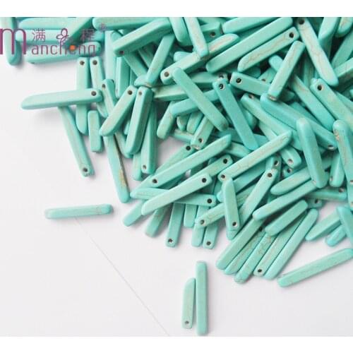 Irregular Square Pure Natural Turquoise Loose Beads 15 Bead / Lots DIY Handmade Blue Nuggets turquoise Loose beads Accessorie