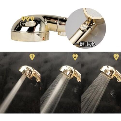 Wholesale Waterstop Shower nozzle 3 Levels adjustable Shower head SPA sprayer sprinkler head