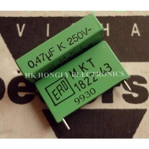 10PCS MKT1822 0.47UF K 250V 474 1UF K 250V 105 250V K=10% P=23mm Film Capacitor
