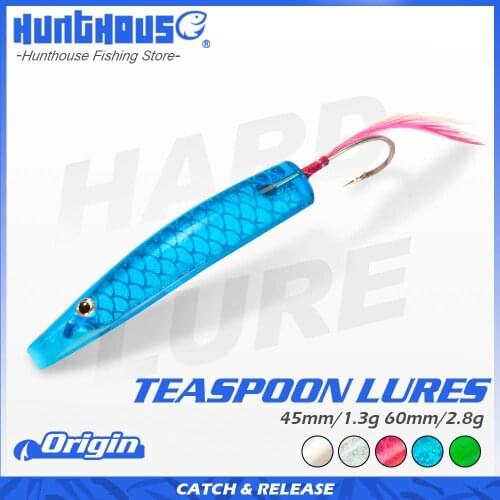 Surf Yumizuno 6pcs/lot Hunthouse fishing spoon lure trolling movement lure 45mm/60mm teaspoon like baits for blue fish