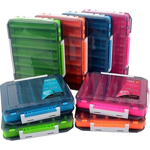 Fishing Box Double Sided Fishing Accessories Lures Hooks Storage Box Fishing Tackle Organizer Box