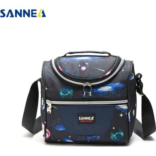 SANNE 6L New Fashion Cooler Bag Thermal For Food School Lunch Box Insulated Ice Bag Keep Cold and Warm Portable Insulated Bag