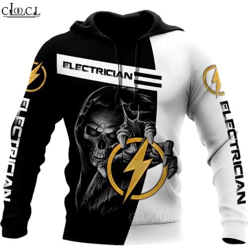 HX Newest Popular Electrician 3D Print Fashion Hoodie Men Women Sweatshirt Zip Pullover Harajuku Tracksuit Drop Shipping