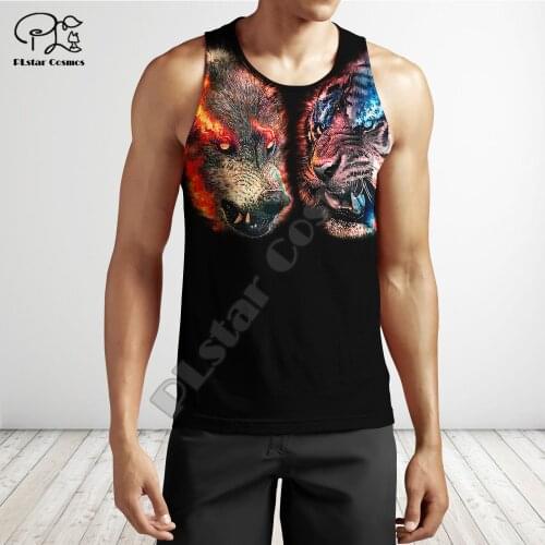 PLstar Cosmos Beautiful Tiger Streetwear Hot Summer 3D Printed Casual Sleeveless Unisex Animal Tank Top Vest Men/Women Style-31