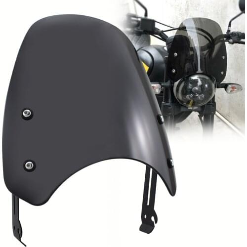 Black Motorcycle Front Windshield Fly Screen Shield Wind Deflector For Ducati Scrambler Classic Desert Sled Urban Enduro