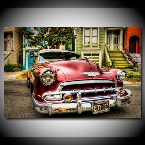 Vintage Chevrolets Retro Car Posters Modern Wall Art Picture Canvas Painting Posters and Prints For Living Room Decor
