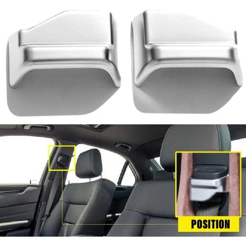 Wooeight 2Pcs Car Styling Interior B Pillar Seat Safety Belt Frame Cover Decoration Fit For Benz GLS ML GL GLE GLC E S Class
