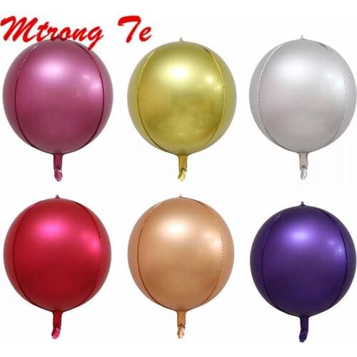 20pcs 22inch 4D Metallic Chrome Rose Gold Silver Foil Balloons Wedding Birthday Party Decor Helium Inflatable Globos Supplies