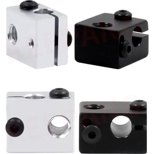 2000pcs Aluminium V6 Heat Block For V5 V6 J-head Extruder HotEnd 3D Printers Parts Heater Hot End Heating Accessories