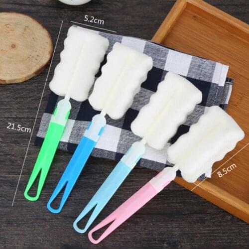 3 PCS Baby Bottle Sponge Brush Sponge Cup Brush Glass Bottle Cleaning Removable Kitchen Glass Cleaning Brush Magic Sponge