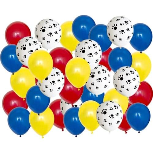 40pcs Mix 2.8g Pets Dog Paw Latex Balloons Animal Theme Party Decor Kids Classic Toys Globos Helium Air Inflatable Balls Supply
