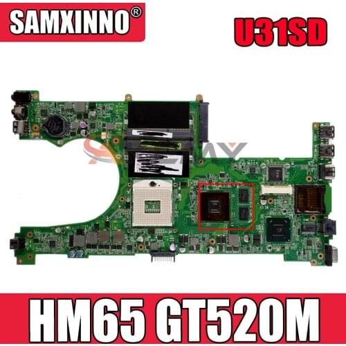 60-N4LMB2000-C28 69N0L0M10C28 MAIN BOARD For ASUS X35S U31SG U31SD Laptop motherboard HM65 GT520M DDR3