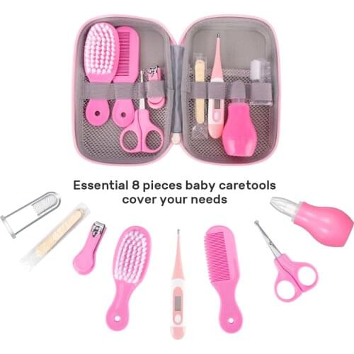 8pcs/set Baby Nail Scissors Clipper Portable Infant Child Healthcare Tools Sets Newborn Grooming Care Kits for Toddler Gift