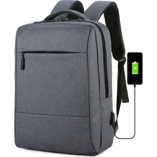Aosbos Vintage Canvas USB Backpack Fashion Solid Laptop Backpacks Large Capacity School Bag for Men Travel School Bagckpack