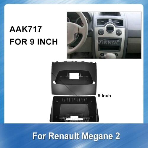 For RENAULT Megane 2 2003-2009 9 Inch 2DIN Car Radio DVD Player frame Stereo Panel Dash Mount Installation Surround Trim Frame