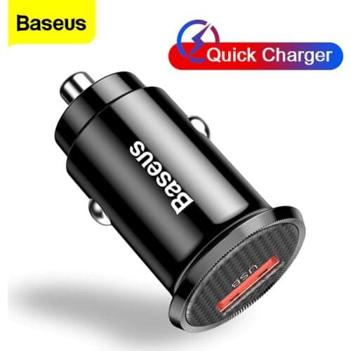 Baseus Mini USB Car Charger Quick Charge 3.0 Car Phone Charger for Xiaomi mi mi Samsung iPhone QC3.0 QC Fast Mobile Car Charging