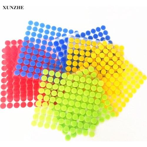 XUNZHE Home use Color 500 Pairs of Glue on Hooks and Self-Stick Loops Sticky Nylon Dot Glue waterproof fastener tape for