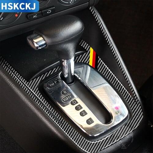For Volkswagen VW Golf 4 MK4 Multiple Colors Carbon Fiber Sticker Gear Box Frame Shifter Surround Cover Car Styling Interiors