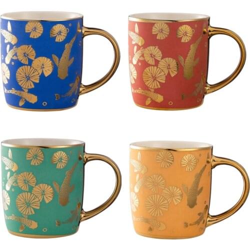 350ML Ceramic Cup Creative Mugs Chinese Style Personality Gift Coffee Cup Drinking Water Tea Mug With Handgrip