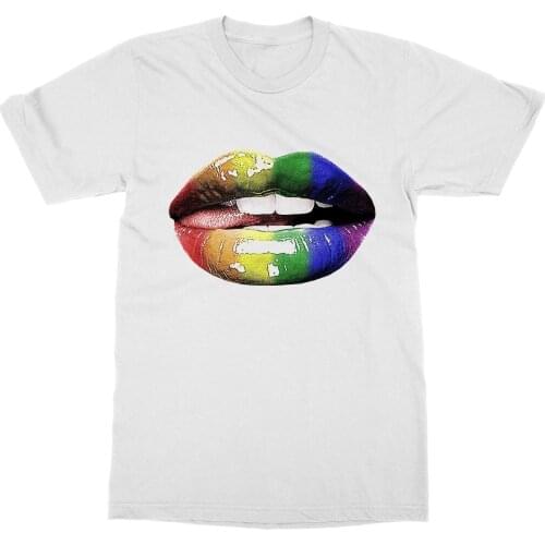 Fashion Top Selling Pride Kiss T-Shirt Parade Gay Lesbian Bi Pan Trans Queer Lgbtq Gender Love Lipsdesign Your Own T Shirt