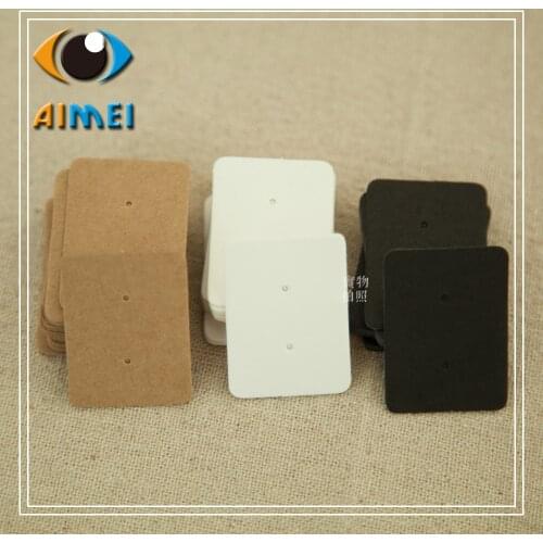 100Pcs 2.5X3.5Cm Kraft Swing Tags For Earrings Small Paper Hang Tag For Jewelry Hand Made Paper Swing Tag For Gift Kraft Tag