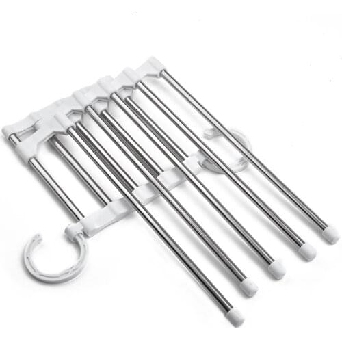 Multi-Functional 5 In 1Stainless Sfiugiufoiuanger Scarf Shelf Home Bedroom Wardrobe Trousers Storage Bracket