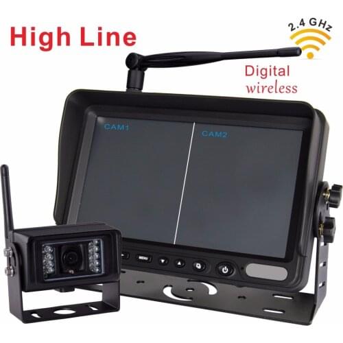 7" Wireless 2.4G Rear View Monitor with Wireless Transmission Backup Camera For Farm Tractors Digital Agriculture (1pcs camera)