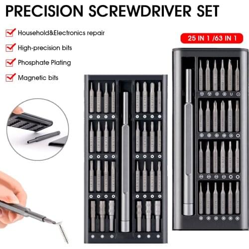 Precision Screwdriver Set Cr-V Steel Magnetic Driver and Bits Electronics Repair Tool Kit for Phones Computers Watches