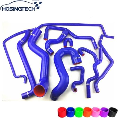 HOSINGTECH- for saab 9-5 2.0T silicone radiator hose kits,10pcs color blue