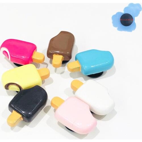Single Sale Cute Mini Shoe Charm Accessories Simulation Chocolate Ice Cream Shoe Decoration Fit Backpack Kids Gift Croc Jibz