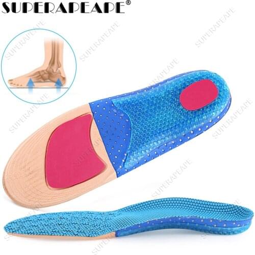 Orthopedic insoles for flat foot orthopedic arch support man and women shoe insoles shock absorption insoles