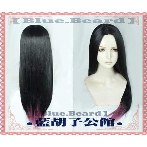 Anime The Dragon Prince Claudia Wig Cos Prop 75cm Long Straight Black Ombre Purple Synthetic Hair Cosplay Costume Wigs + Wig Cap