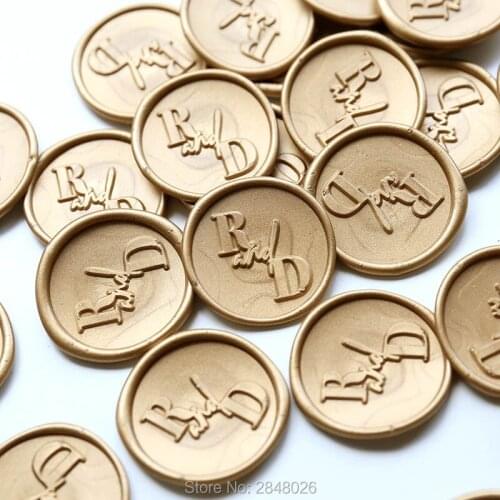 Custom design initials WAX SEAL STICKER,wedding seal sticker,party wax seal sticker