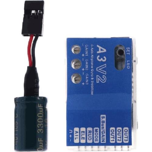 RC Airplane Flight Controller Stabilizer A3-V2 for RC Airplane Fixed-wing Copter AN88