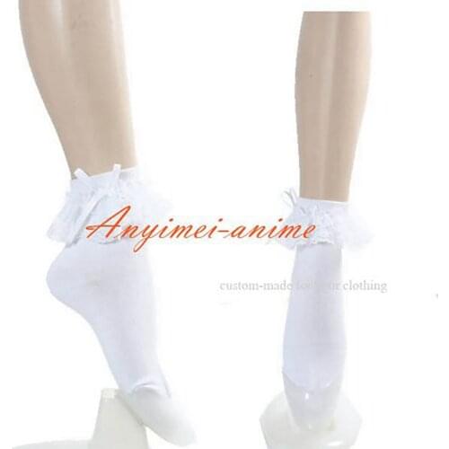 Fondcosplay adult sexy cross dressing sissy maid short Gothic Lolita Punk Fashion white Socks Custom-made[CK1064]