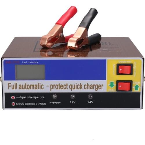 FOXSUR12V24V motorcycle car battery charger, the charger is full and self-stop