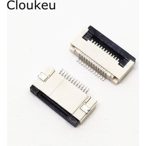10Pcs FPC FFC Connector cable socket 0.5MM 12Pin Clamshell Bottom Contact Type