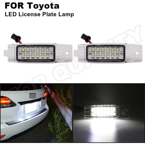 2Pcs LED Number License Plate Light Lamp For Toyota RAV4 Hiace Highlander Vanguard For Lexus RX300 For SCION XB 81270-48011