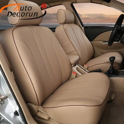 AutoDecorun PU leather seat cushion for Volkswagen VW caddy car seat cover sets Custom fit car seat supports cushion covers pads