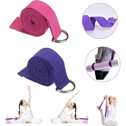 Stretch Out Yoga Strap D-Ring Buckle Yoga Belts Physical Therapy Training Belt Sport Fitness Exercise Waist Leg Adjustable Strap